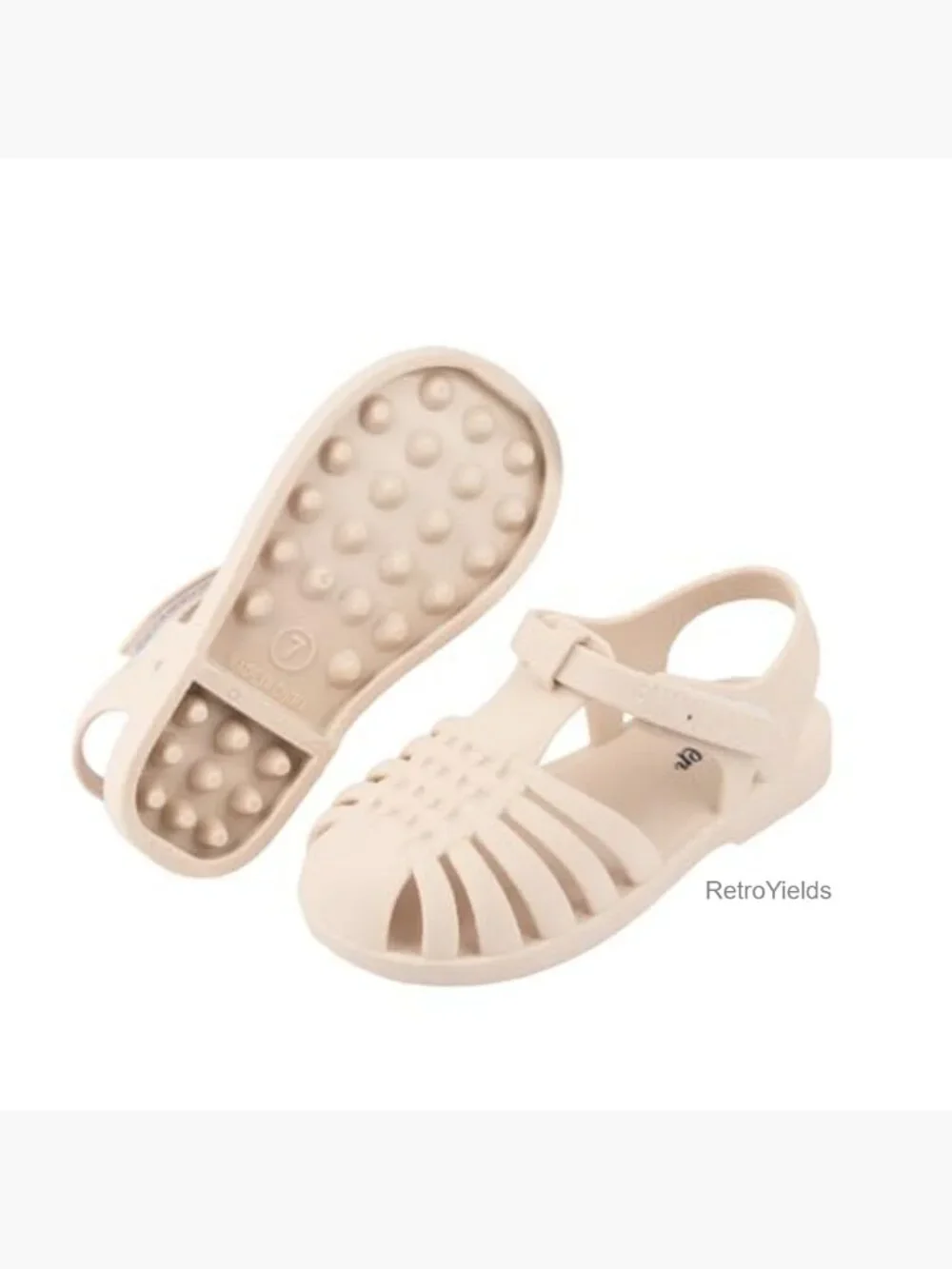 Kids Soft Jelly Sandals Closed Toe Anti-Slip Recycled Easy On Off Summer Beach